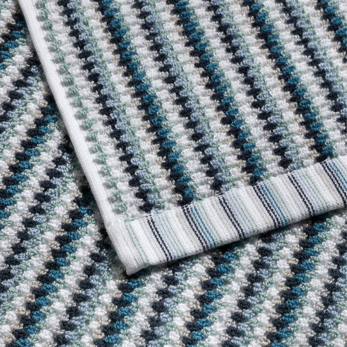 HANDTUCH BLISS - Blau/Grün, Textil (50/100cm) - MÖVE