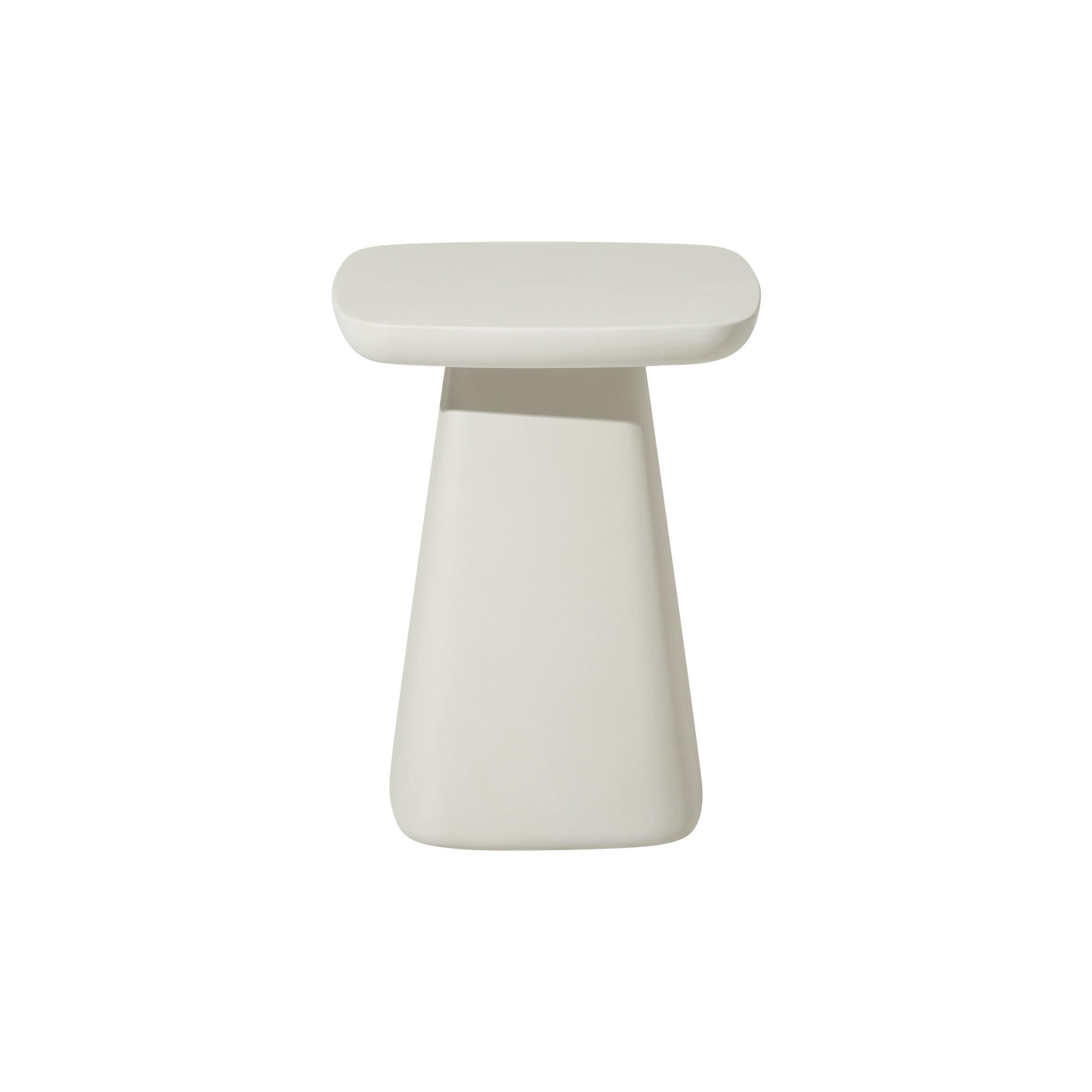 BEISTELLTISCH HORIZON 40/40/51 cm Beton, Weiß quadratisch - Weiß, Naturmaterialien (40/40/51cm) - Elementi