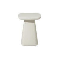 BEISTELLTISCH HORIZON 40/40/51 cm Beton, Weiß quadratisch - Weiß, Naturmaterialien (40/40/51cm) - Elementi