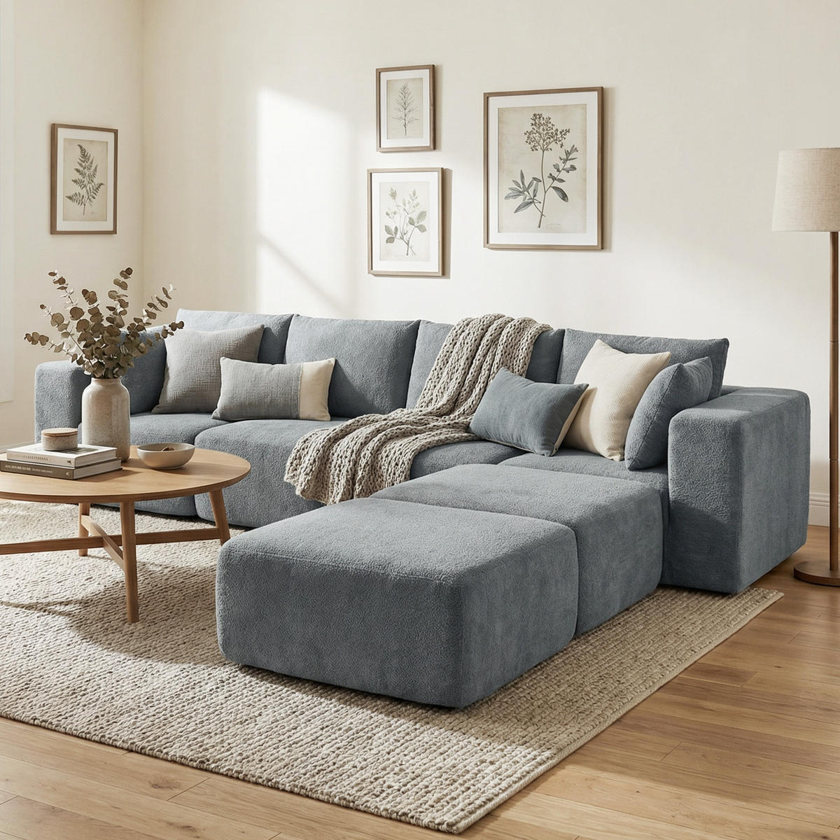 ECKSOFA Dunkelgrau 294.0/165.0/70.0 cm - Dunkelgrau, Textil (165/294cm)