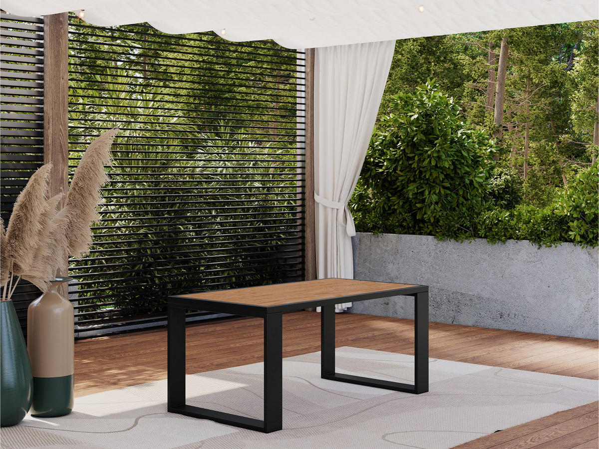 GARTENBEISTELLTISCH Elba - Schwarz - Schwarz, Metall (65/122/55cm) - MKS