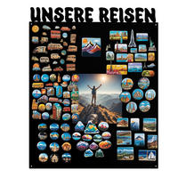 MAGNETTAFEL Unsere Reisen Schwarz 80x100 cm - Schwarz, Metall (80/100/0.7cm) - ANWICAR