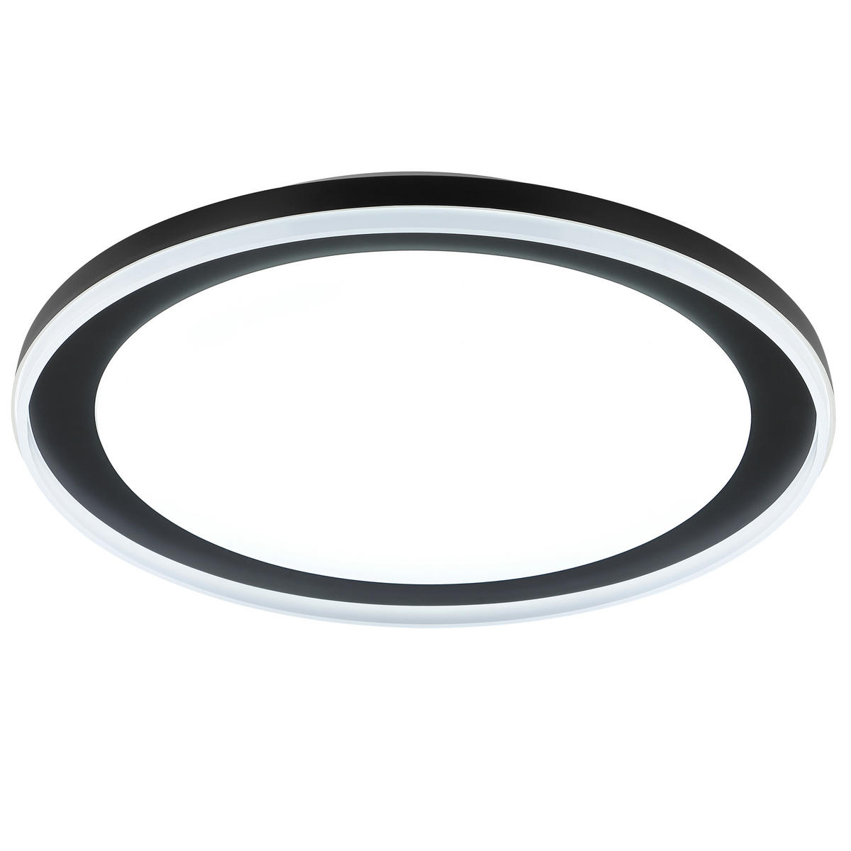 LED DECKENLEUCHTE Pederson Schwarz 45/45/9,5 cm - Schwarz, Metall (45/45/9.5cm) - Brilliant