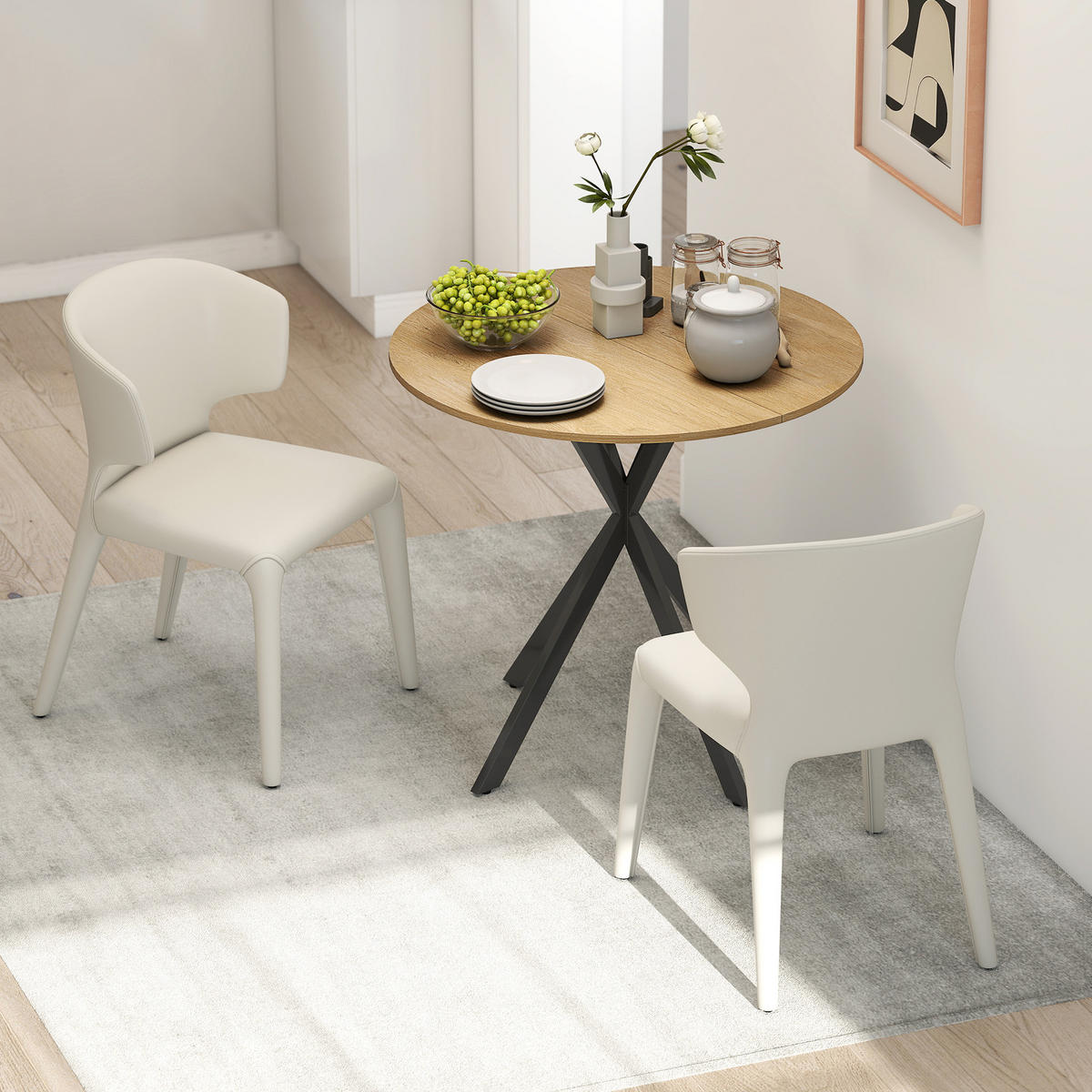 ESSTISCH Eichefarben 80.0/80.0/75.0cm - Eichefarben, Holzwerkstoff (80/80/75cm)