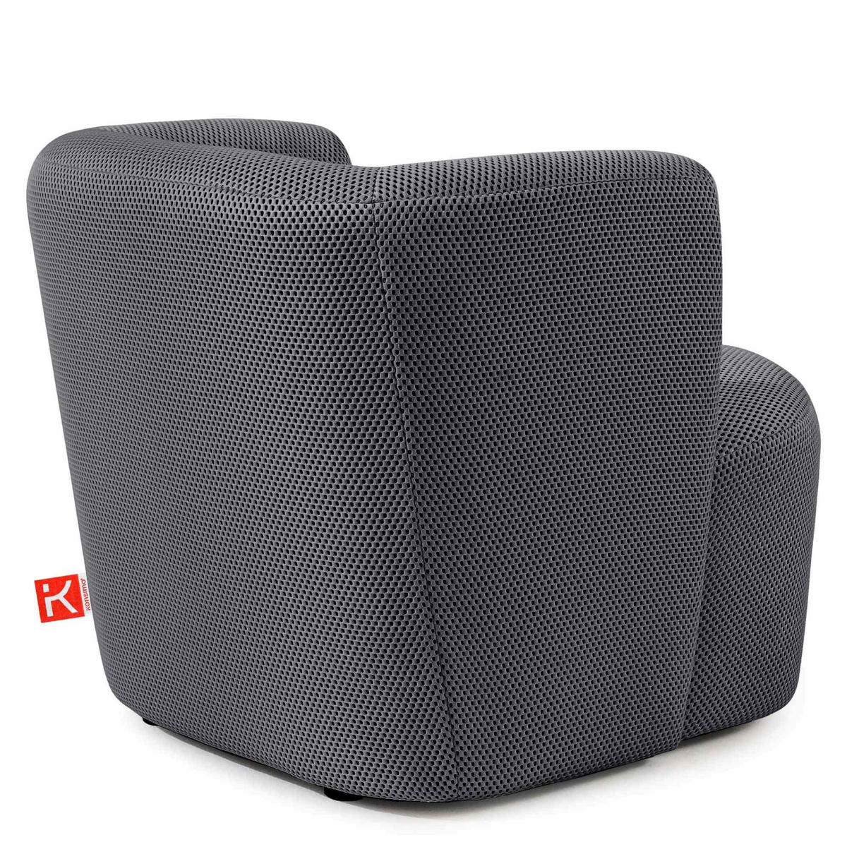 EINZELSESSEL PEBROS ,Dunkelgrau - Dunkelgrau, Holz/Textil (75/68/70cm) - KONSIMO®