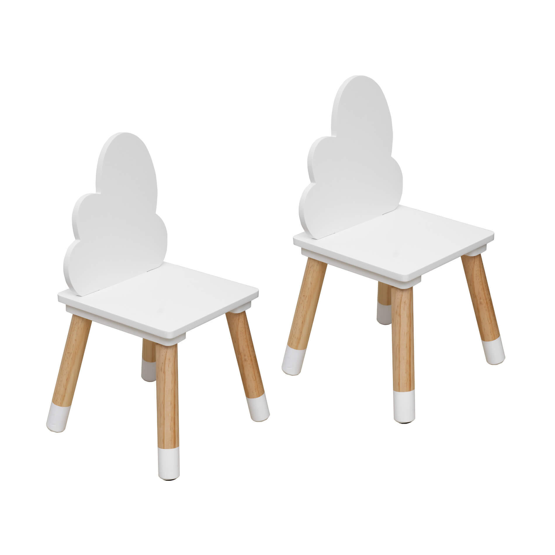 KINDERSTÜHLE 2er Set Weiß 25/25/50 cm - Weiß, Holzwerkstoff (25/50/25cm) - Mobili Rebecca