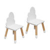 KINDERSTÜHLE 2er Set Weiß 25/25/50 cm - Weiß, Holzwerkstoff (25/50/25cm) - Mobili Rebecca