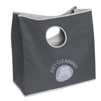 WÄSCHEKORB mit zwei runden Griffen - 55/30/54 cm - Anthrazit, Textil (30/54/55cm) - Calicosy