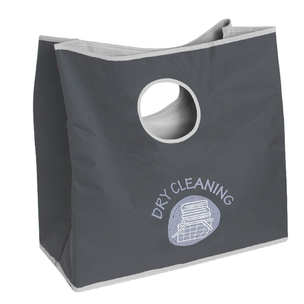 WÄSCHEKORB mit zwei runden Griffen - 55/30/54 cm - Anthrazit, Textil (30/54/55cm) - Calicosy