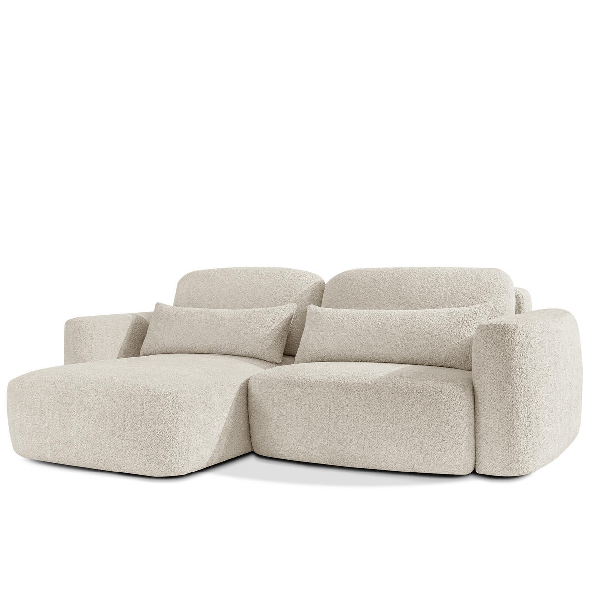 SITZGARNITUR ELOSA - Weiß, Holz/Textil (245/85/165cm) - KONSIMO®