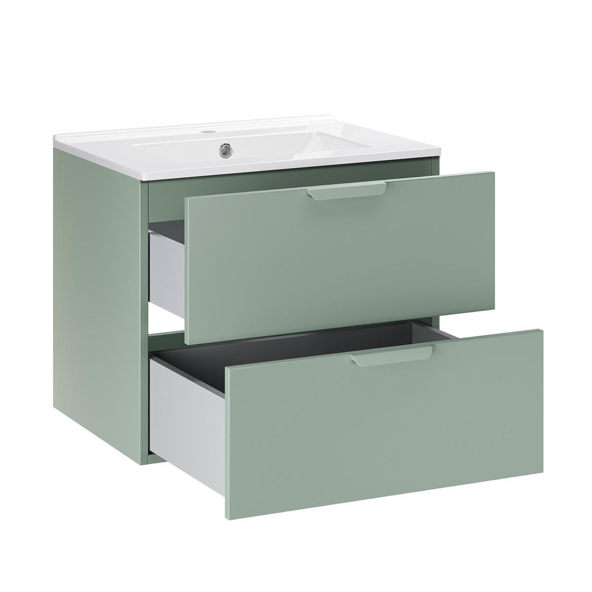 WASCHTISCH 61cm Oria Grün - Grün, Holzwerkstoff (61/50/46cm) - Petits-meubles