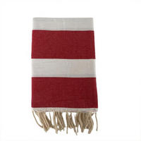 HAMAMTUCH Transat Rot 100x200 190g/m² - Rot, Textil (100/200cm) - LE COMPTOIR DE LA PLAGE