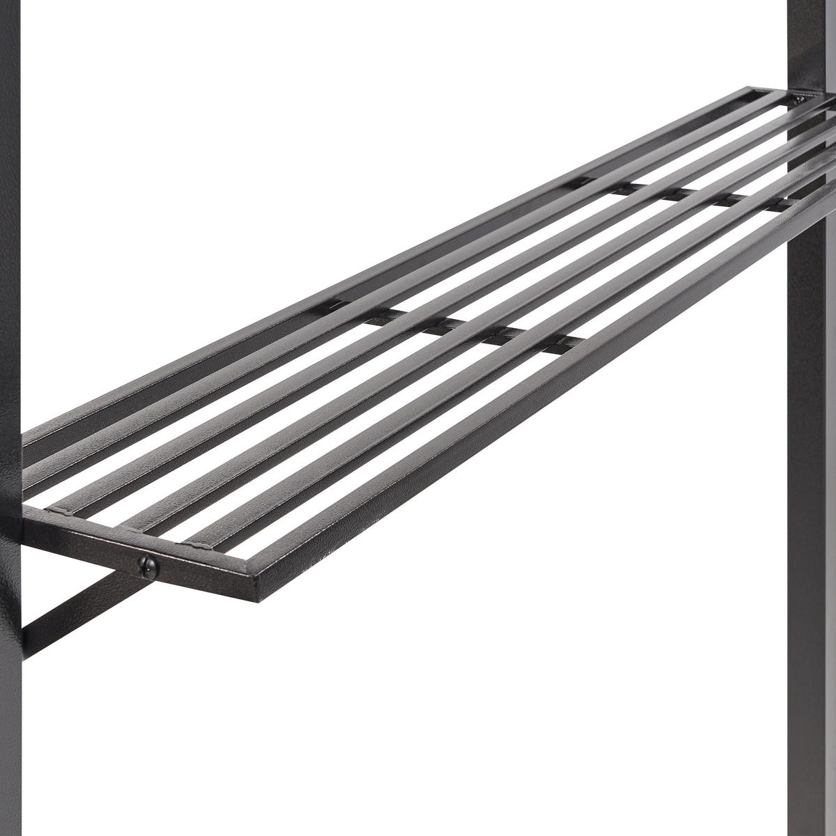 PAVILLON Stahl grau 240/148 cm Naro - Schwarz/Grau, Metall (240/245/148cm) - Beliani