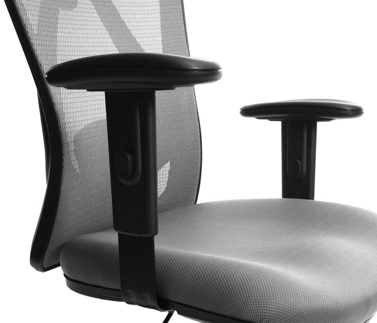 BÜROSTUHL Grau - Grau, Textil (66/129/69cm) - SIHOO