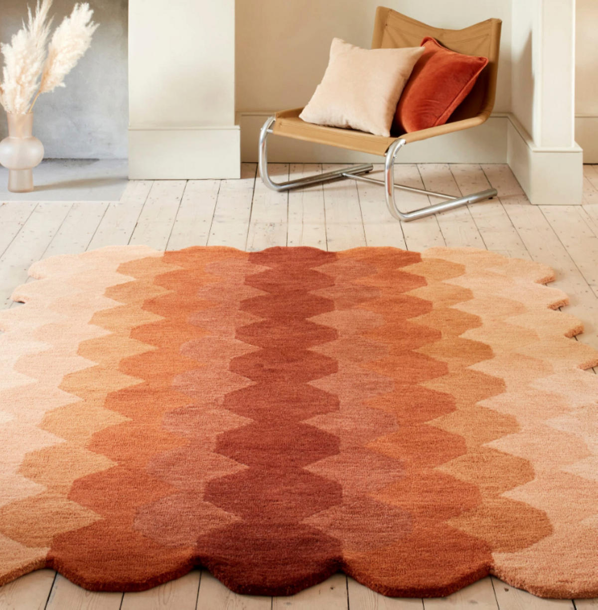 TEPPICH modern handgetuftet KERNEL Orange 160 x 230 cm - Orange, Naturmaterialien (160/230cm) - Novatrend