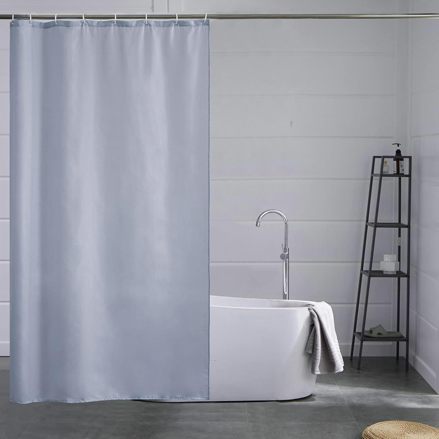 DUSCHVORHANG Textil Grau Blau 120 x 180 cm - Blau, Textil (120/180cm)