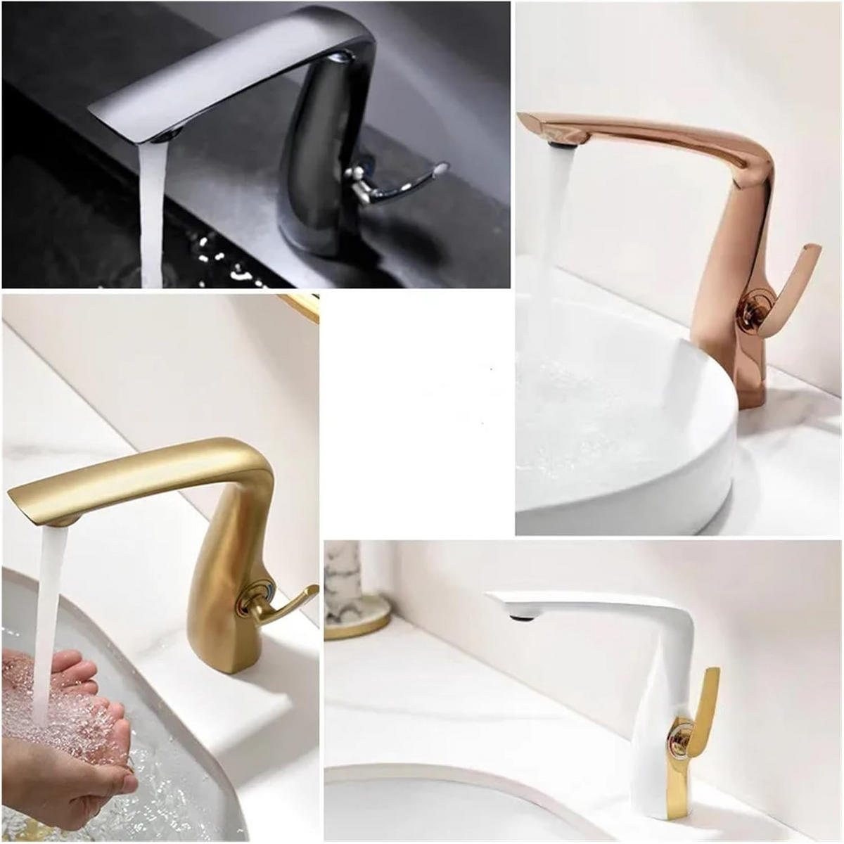 BADEZIMMERARMATUR, 18 cm hoch, Roségold - Roségold, Metall (30/10/20cm) - Vallsero
