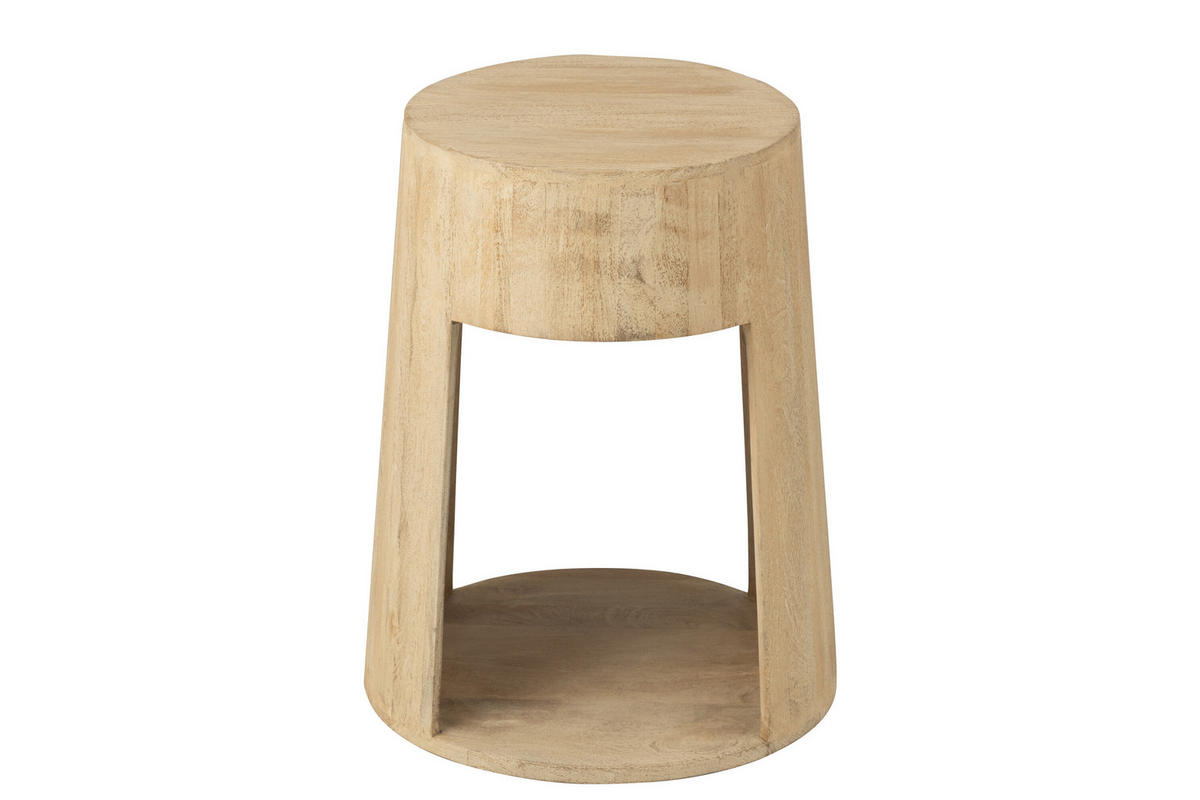 BEISTELLTISCH DRAWN - Holz - Natürliche - Naturfarben, Holz (40/40/50cm) - J-Line