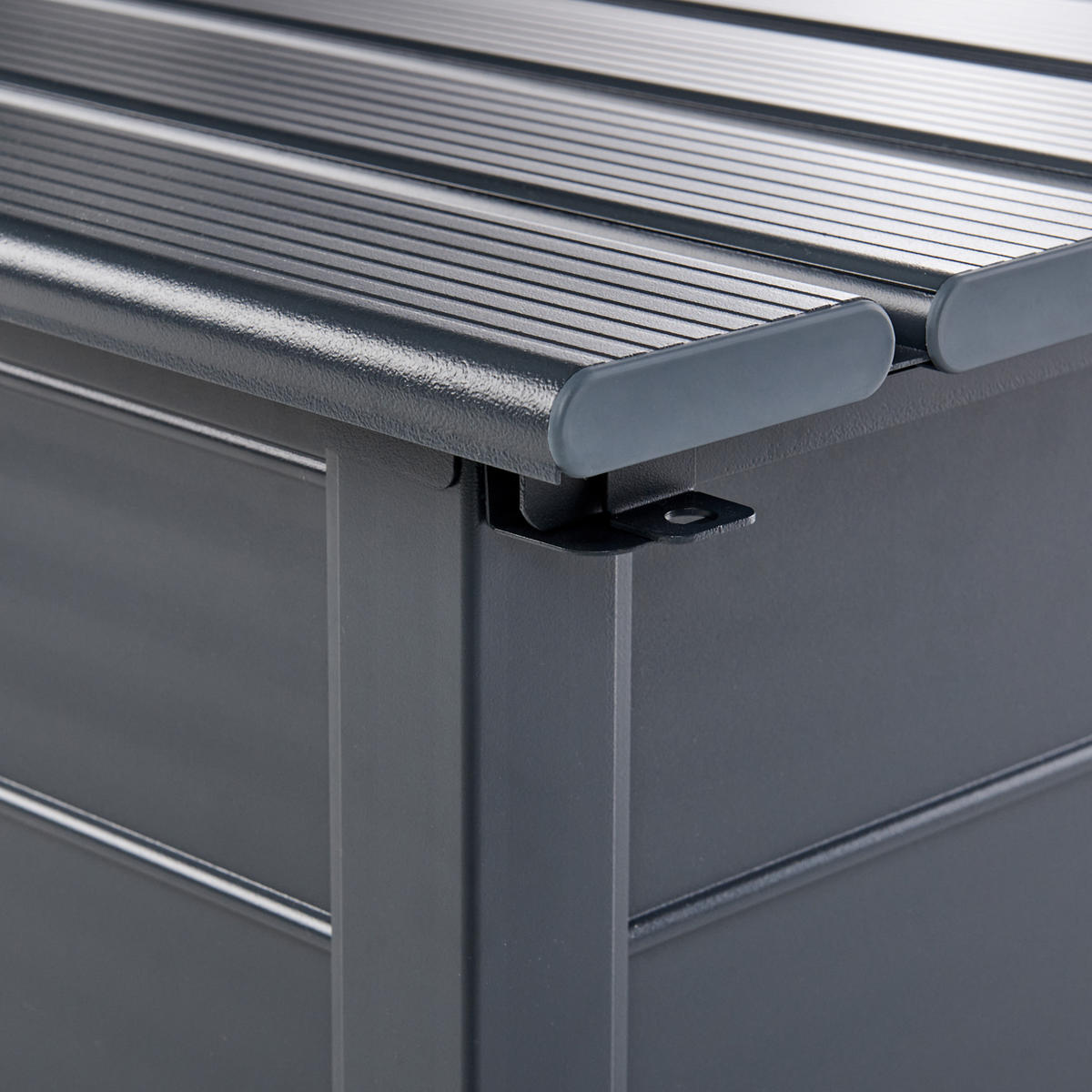 ÚLOŽNÝ BOX Šedý Campalto - šedá, kov (123/60/60cm) - Beliani