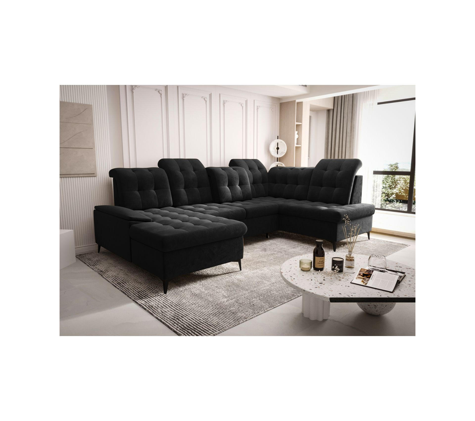 Thumbnail - O-Sofa Wohnlandschaft, Rosa, Textil, 343x107x210 cm, Wohnzimmer, Sofas & Couches, Wohnlandschaften, Wohnlandschaften in ...