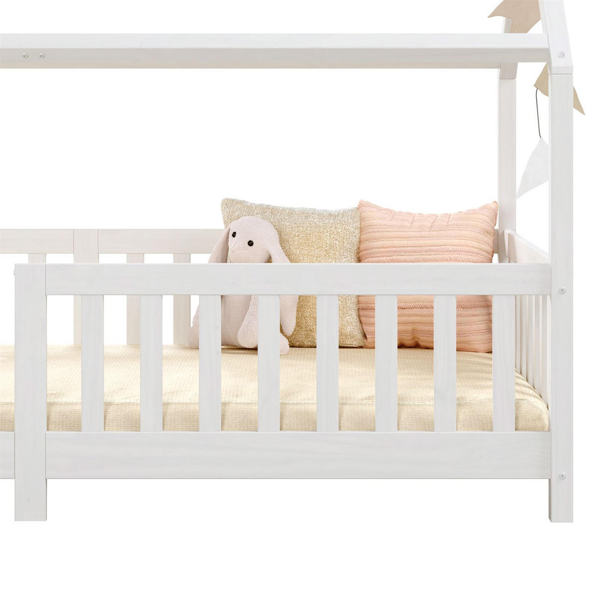 HAUSBETT NINA 90X200 CM - Weiß, Holz (96/135/206cm) - IDIMEX