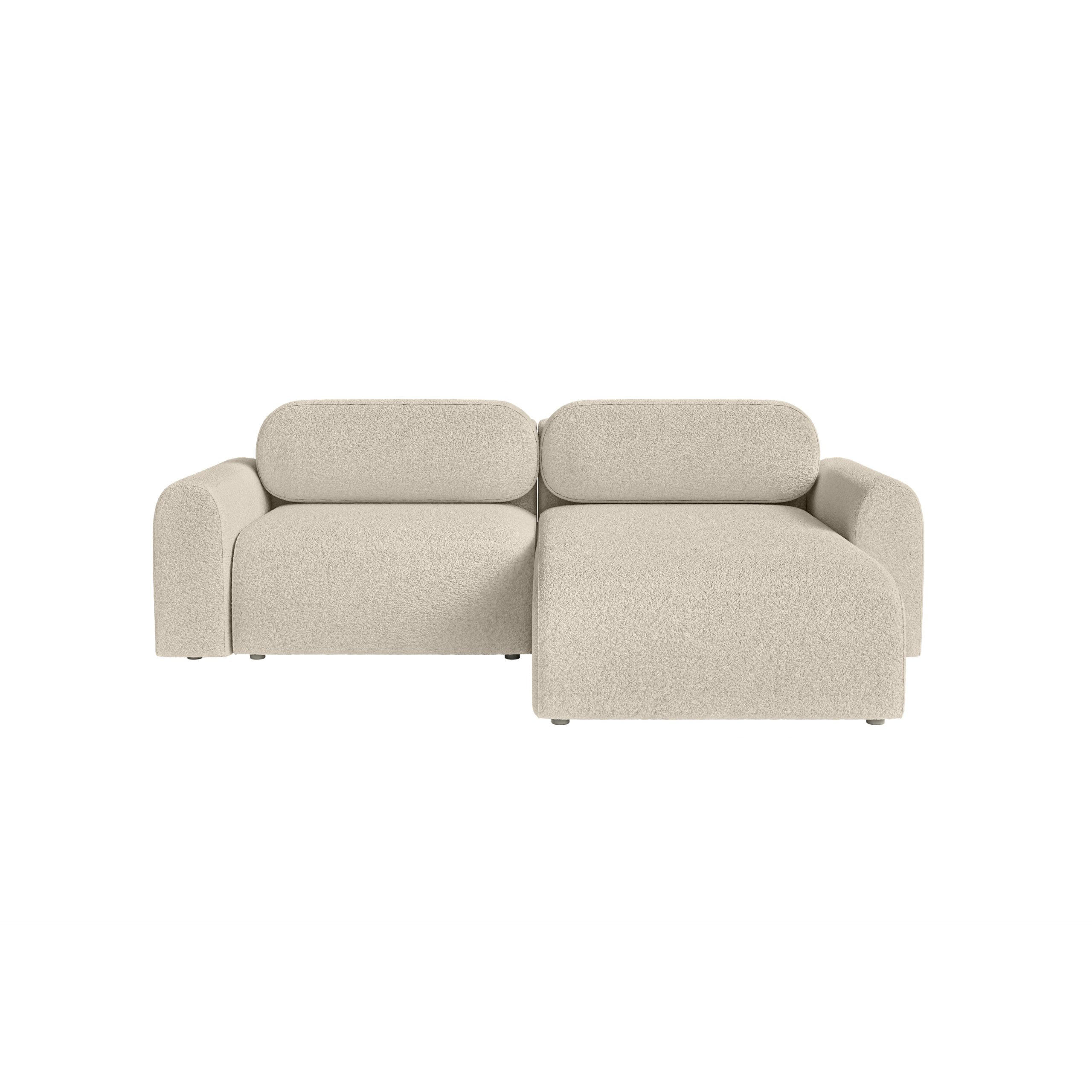 ECKSOFA Lome Mini mit Schlaffunktion, Beige - Beige, Textil (244/165cm) - Fedve