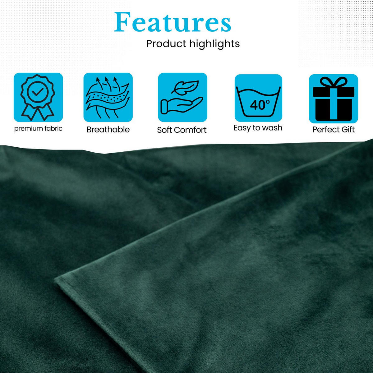 KISSENHÜLLEN-SET (2-tlg.) 40/40 cm (Grün) - Grün, Textil (40/40cm) - Intirilife