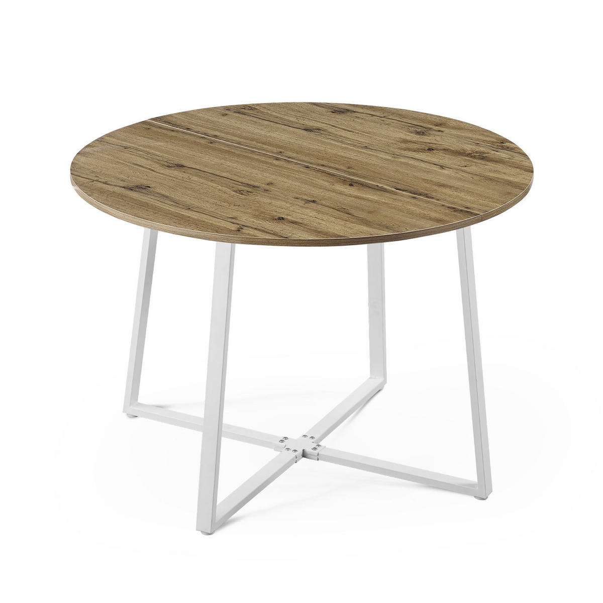 ESSTISCH NOA Eiche, 110/110/76 cm - Eichefarben/Weiß, Holzwerkstoff/Metall (110/110/76cm) - B&D Home