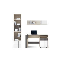 JUGNEDZIMMER-SET REMI D 4 teilig in Eichenweiß / Weiß Matt / Anthrazit - Eichefarben/Anthrazit, Holzwerkstoff (175/195/55cm) - Deine Möbel 24