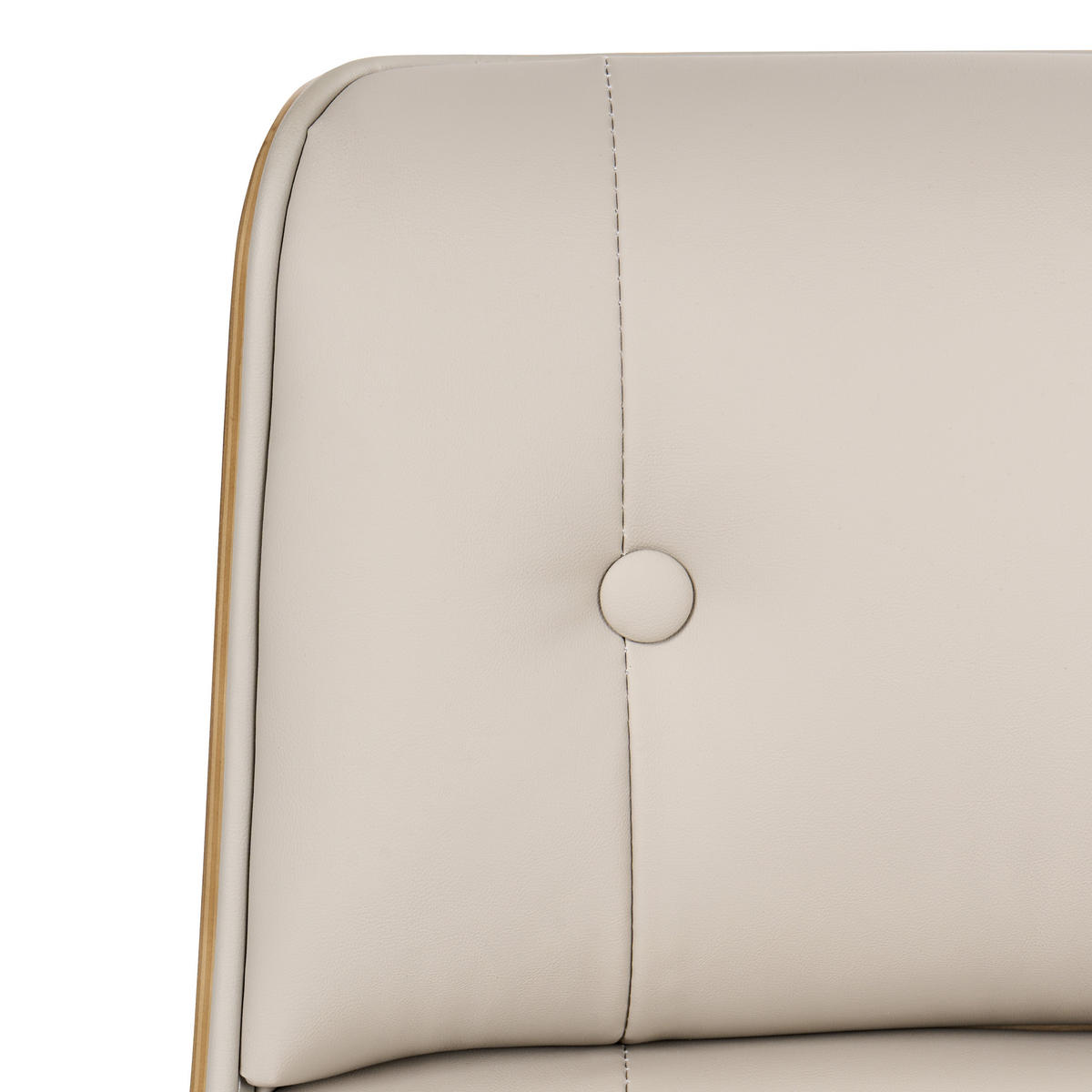 BÜROSTUHL Kunstleder Taupe Pliora - Taupe, Kunststoff (68/113/68cm) - Beliani
