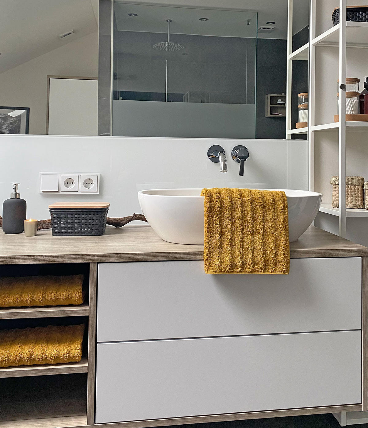 HANDTÜCHER, 4er-Set, 50x100 cm, 100% Baumwolle, Gelb - Currygelb, Textil (50/100cm) - Zollner