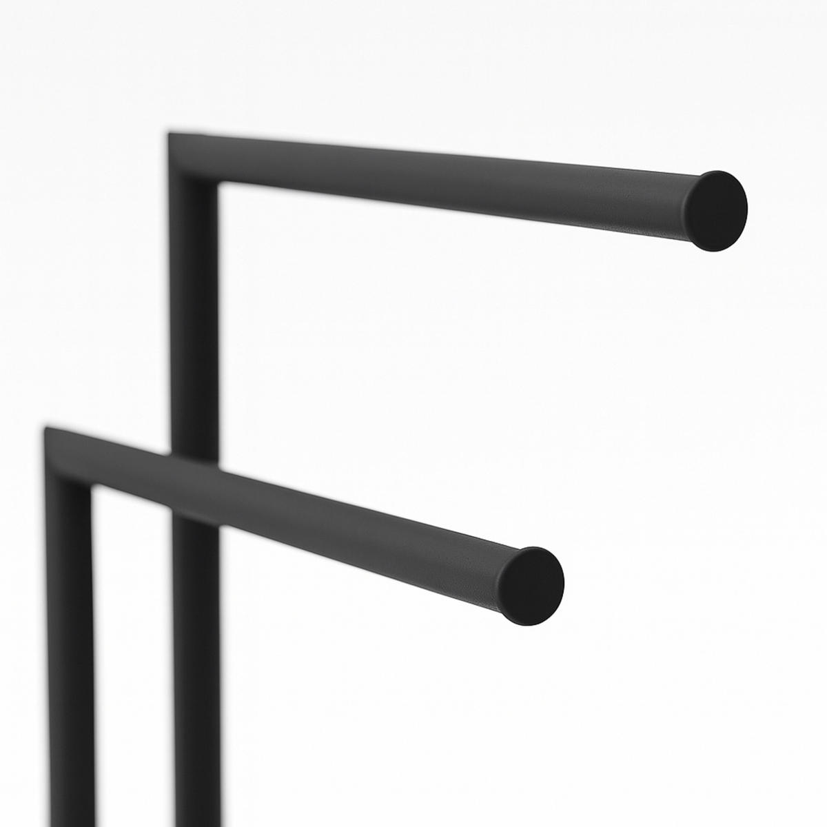 HANDTUCHSTÄNDER - Schwarz, Metall (38.5/78.5/17cm) - Relaxdays