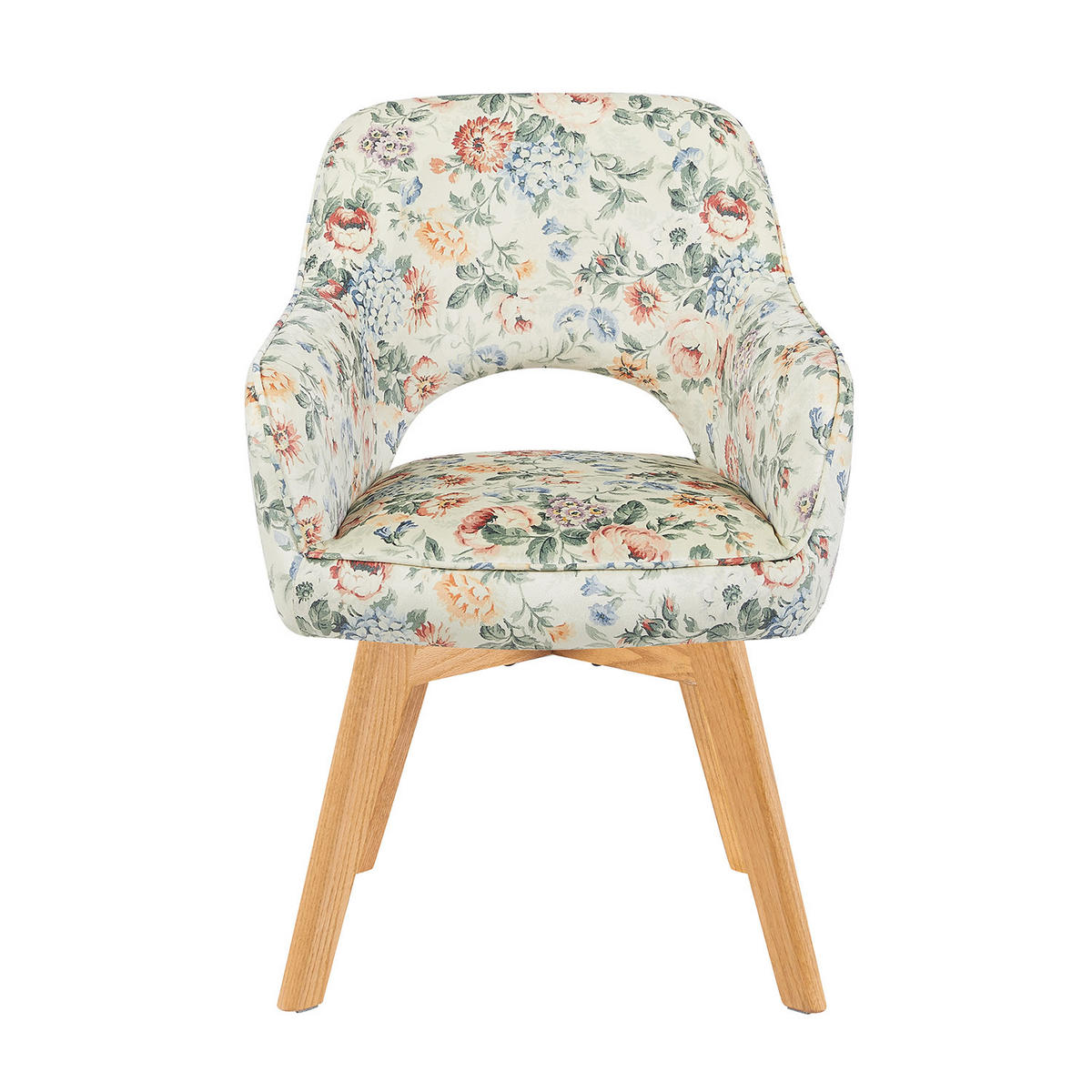 DREHSTUHL Mika-Mara 2er-Set - Honigeiche/Multicolor, Eichenholz/Holz (60/87/65cm) - DUBI Möbel