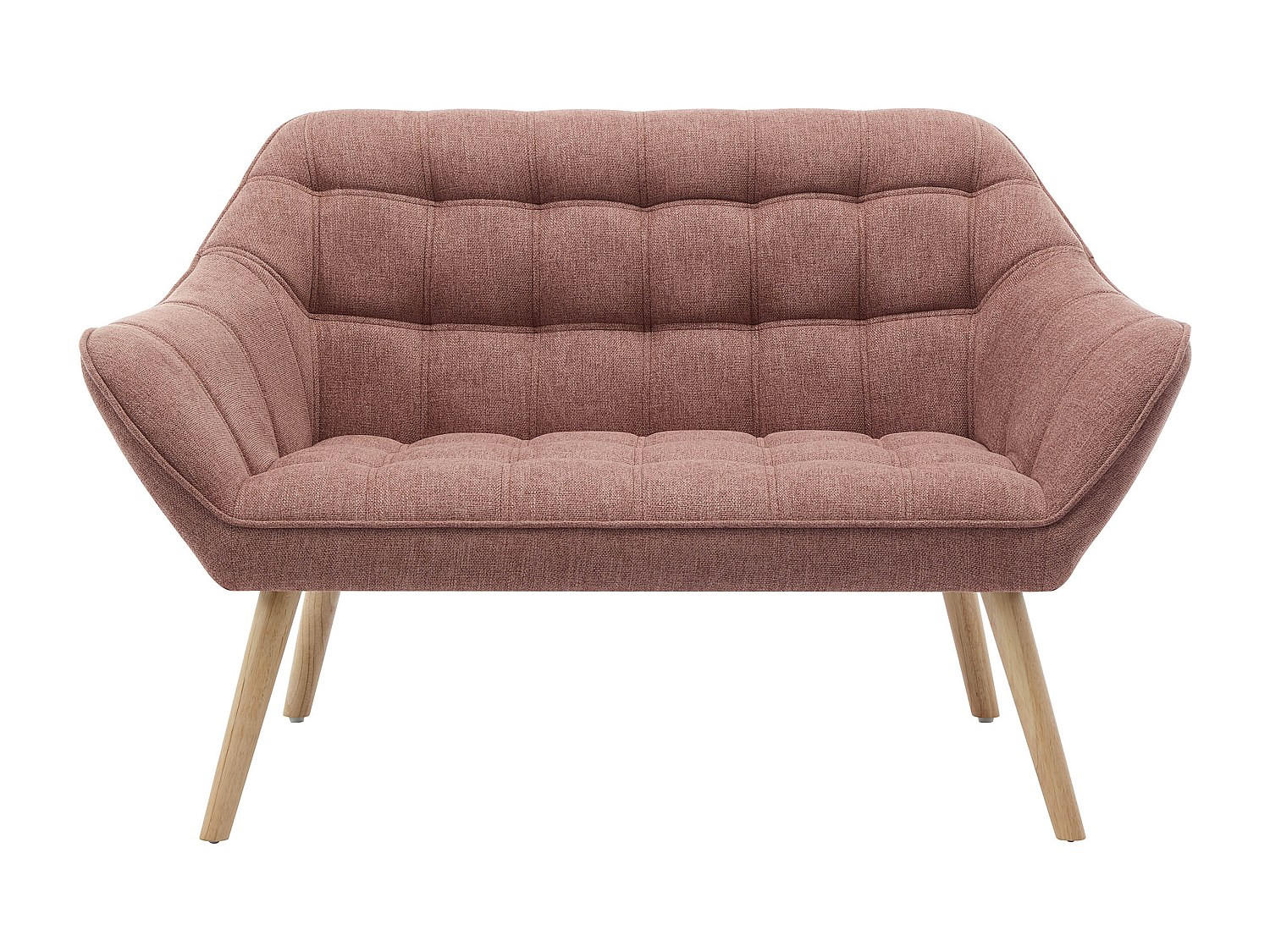 SOFA ohne Schlafmöglichkeit - 2 Personen - Stoff - Rosa - - Pink, Textil (127/77/73cm) - Vente-Unique