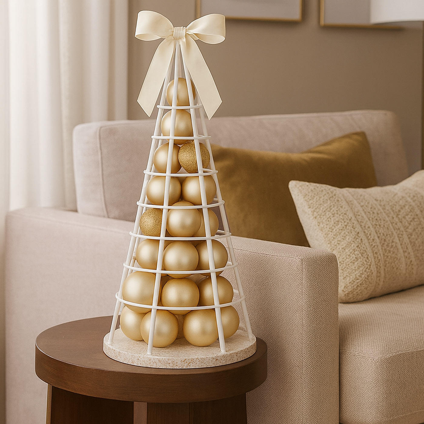 DEKO-BAUM Weiß - Weiß, Metall (60cm) - MCW