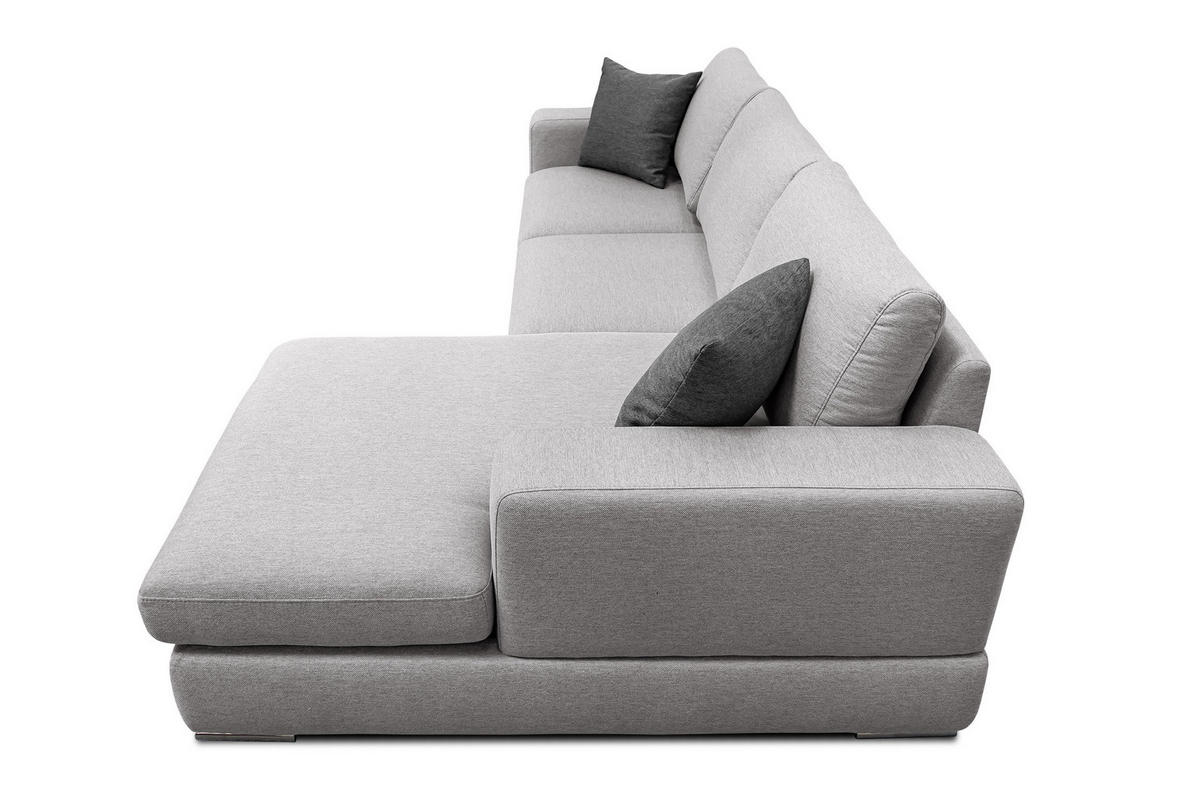 ECKSOFA OTTO 4-Sitzer, hellgrau - Hellgrau, Holzwerkstoff/Textil (279/159cm) - Courtois Laville