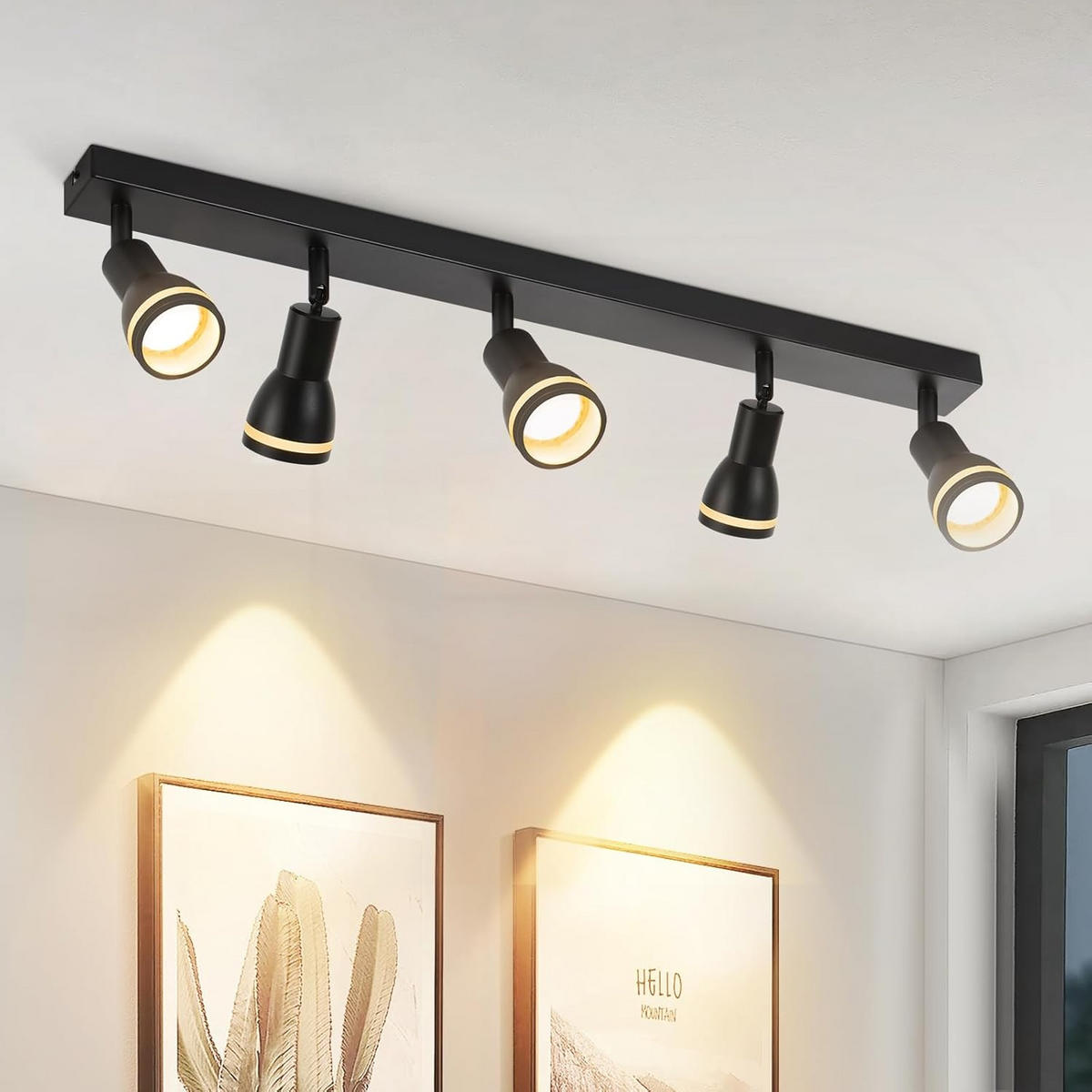 STRAHLER Eintracht 5-flammig 69/5/15.7 cm - Schwarz, Metall (69/5/15.7cm) - ZMH