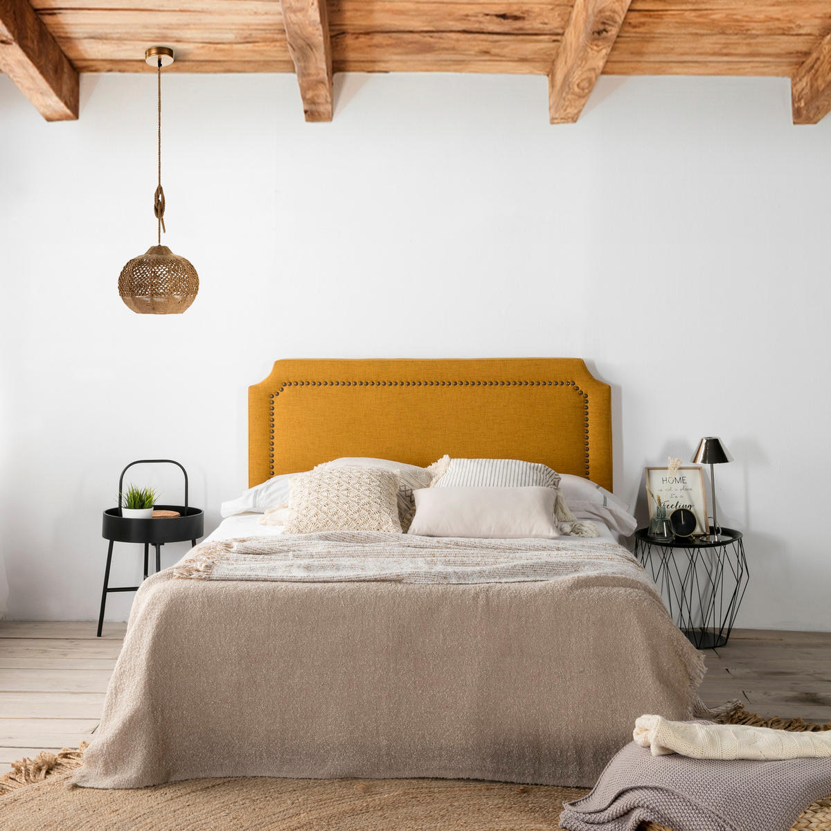 KOPFTEIL 140x60 cm Leonor Senf - Dunkelgelb, Textil (8/60/140cm) - VS Venta-stock