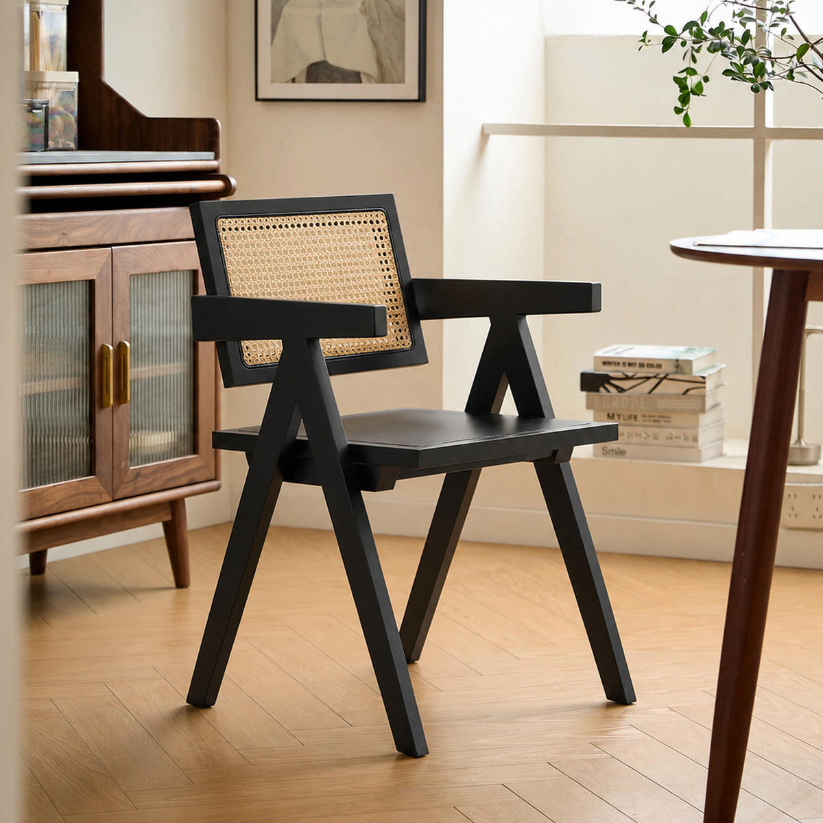 STUHL 1er-Set Holz Schwarz - Schwarz, Holz (51/80/54cm) - Nordlys