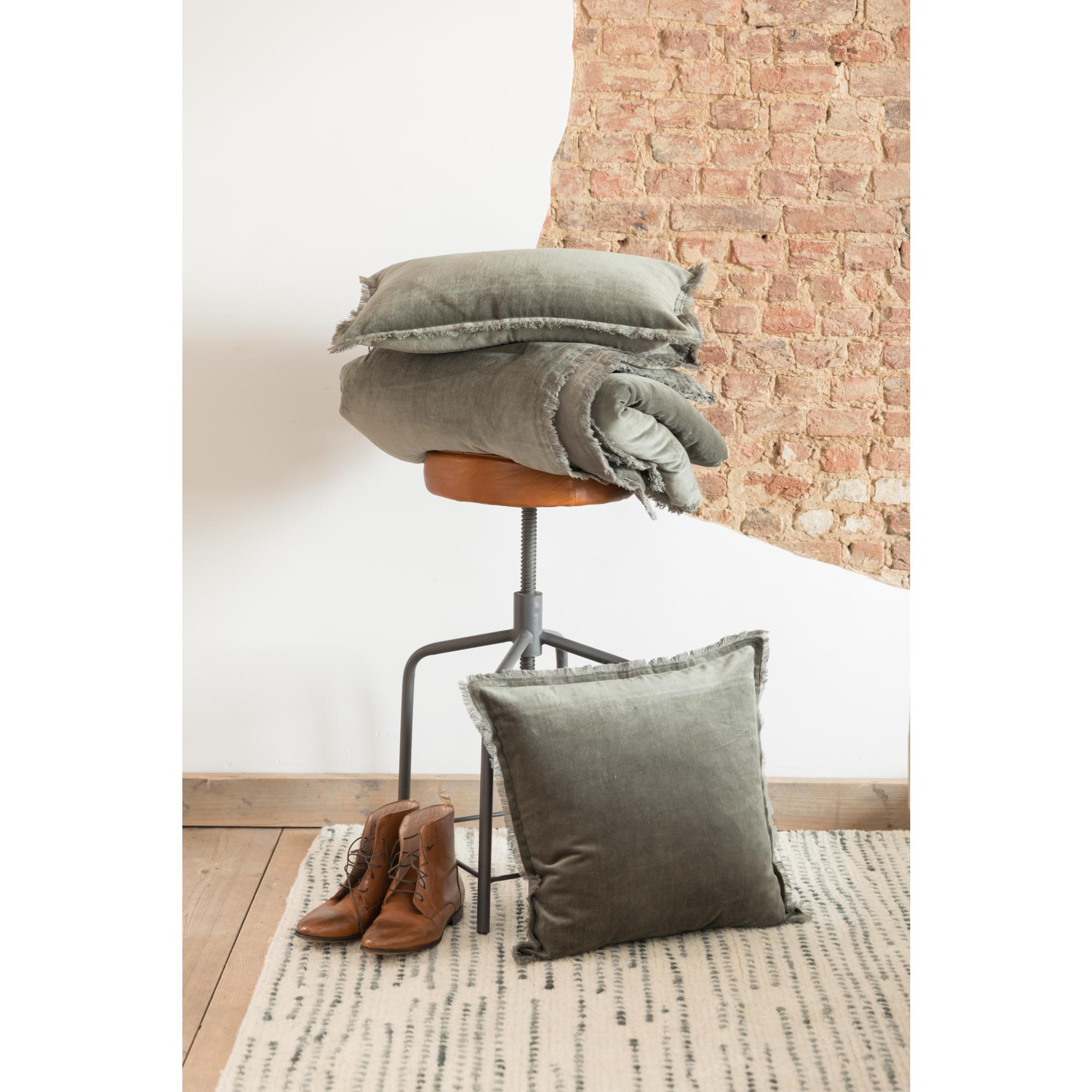 BETTÜBERWURF Fara thymian 240 x 260 cm - Grün, Textil (240/260cm) - Vivaraise