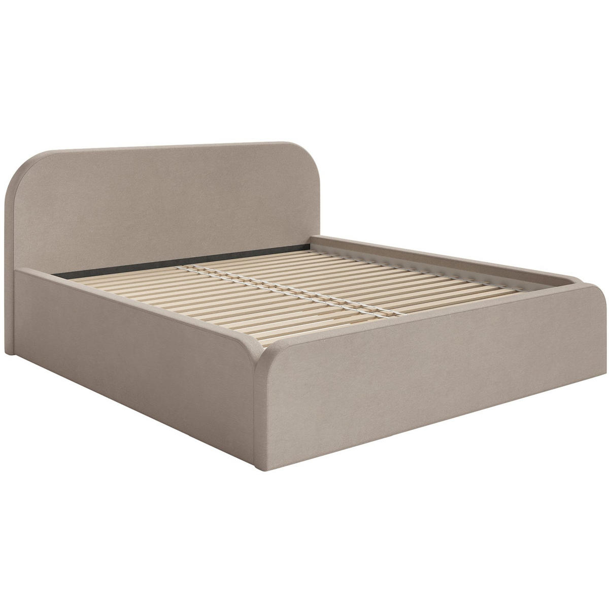 POLSTERBETT Umike Beige Samt 200x200 cm - Beige, Textil (200/200cm) - Selsey