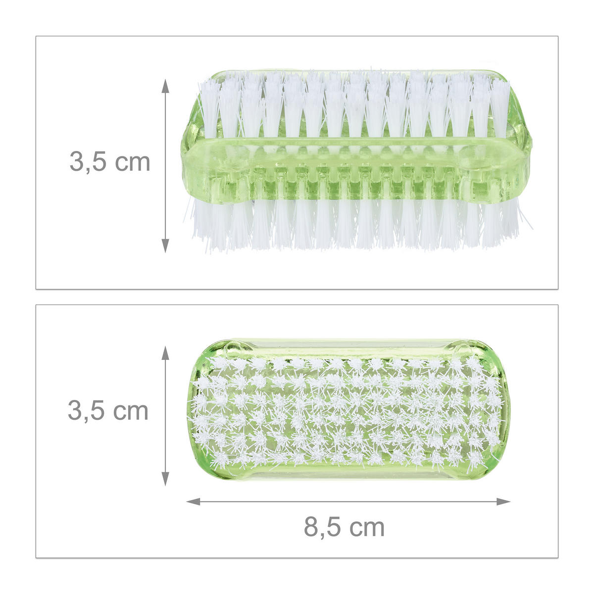 8XNAGELBÜRSTE - Multicolor, Kunststoff (8.5/3.5/3.5cm) - Relaxdays