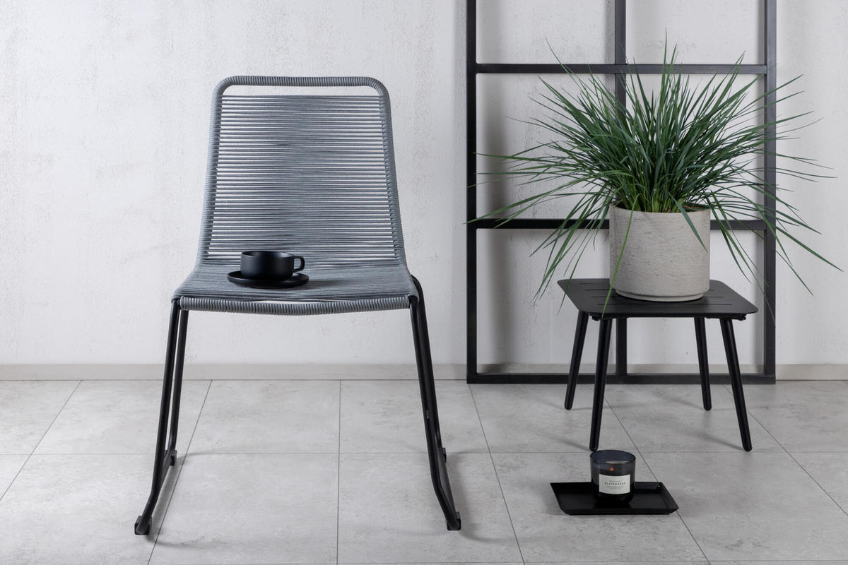 GARTENESSSTUHL LINDOS Grau 57x59x86 cm - Grau, Metall (57/86/59cm) - FURNLUX