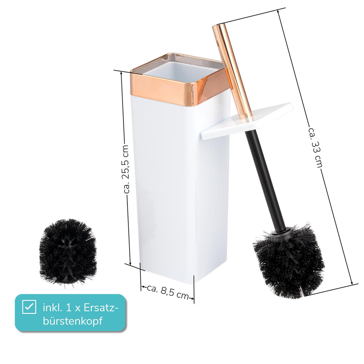 WC-GARNITUR SAVONA, weiß - Weiß, Kunststoff (9.5/37/9.5cm) - bremermann