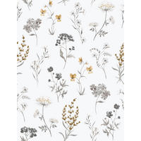 TAPETE Blumen 53 cm x 10 m - Grau, Papier (53/1000cm) - Sanders & Sanders