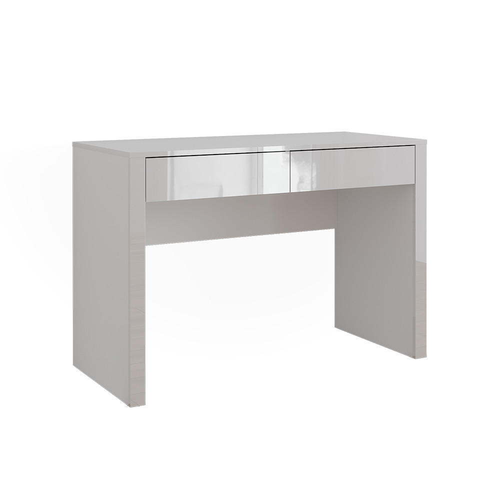SCHREIBTISCH Annabelle Weiß Hochglanz/Weiß 110 x 50 cm mit 2 Schubladen - Weiß Hochglanz/Weiß, Holzwerkstoff (50/110/75.5cm) - Vicco