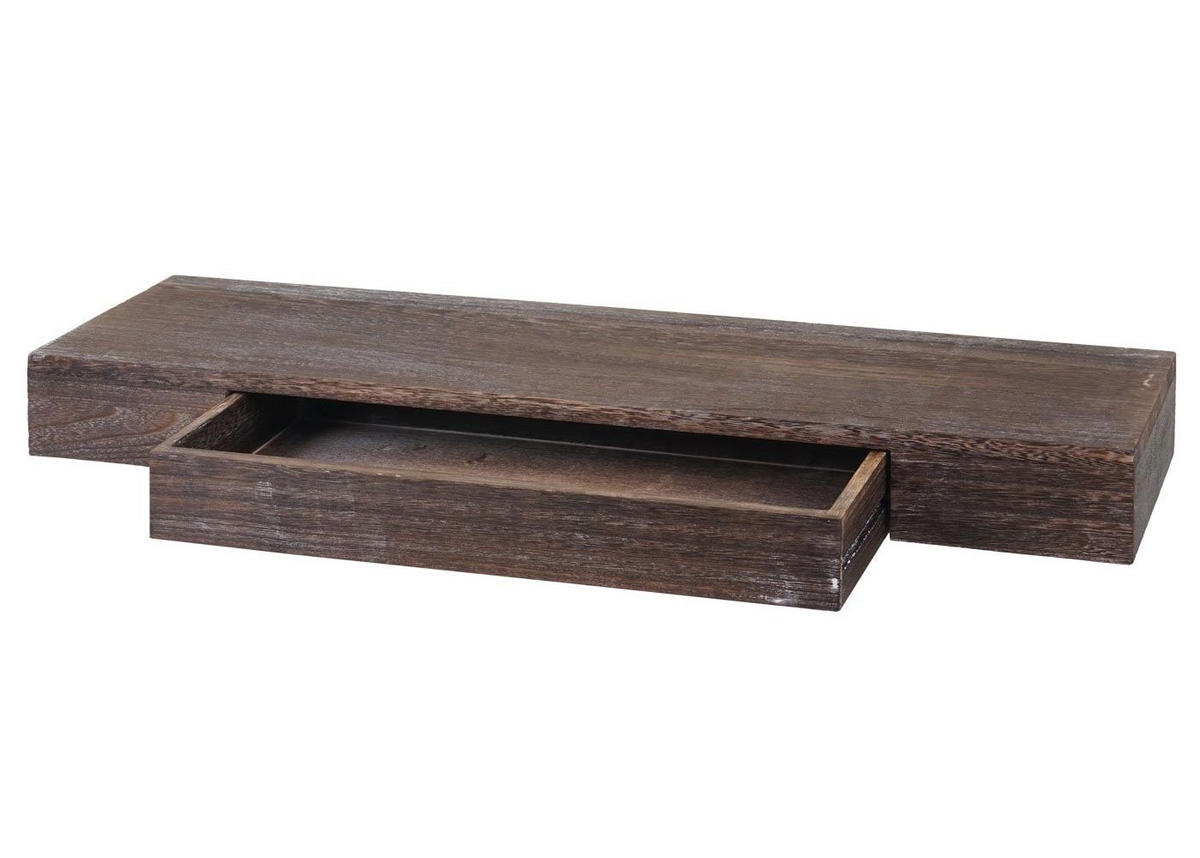 WANDREGAL SCHUBLADE Braun - Braun, Holz (80/8/25cm) - MCW