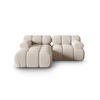 ECKSOFA modular links Bellis aus 3D-Stoff leichtes beige 3 Sitzplätze - Creme, Textil (155/188cm) - Micadoni