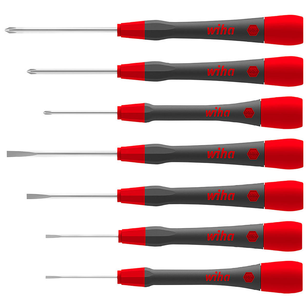 SCHLITZ-/PHILLIPS-FEINSCHRAUBENDREHER Set PicoFinish, 7-teilig - Multicolor, Kunststoff (290/150/30cm) - Wiha