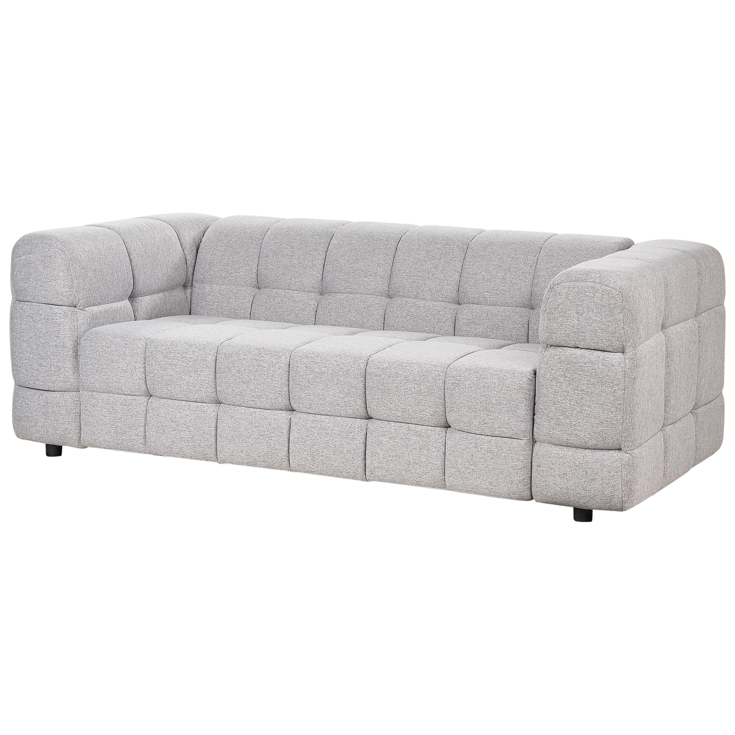 3-SITZER-SOFA hellgrau Mullola - Grau, Textil (227/77/103cm) - Beliani